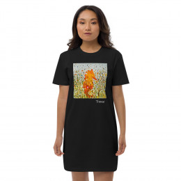 Garden Seahorse Organic cotton t-shirt dress