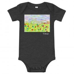 Running in Flowers Baby short sleeve one piece