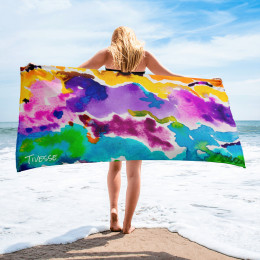 Purple Sunset Beach Towel