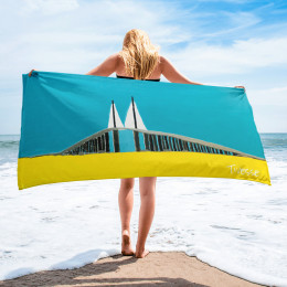 Sunshine Skyway Bridge Beach Towel