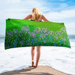 Lily's Garden Beach Towel