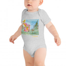 Moose on the Loose Baby short sleeve one piece