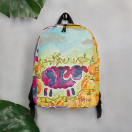 Sheep in the Pumpkin Patch Minimalist Backpack