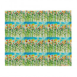 Flowers by the Side of the Road Throw Blanket